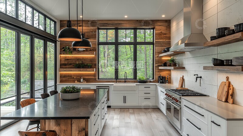 高清大图下载【趣麦麦图】白色橱柜黑色台面9