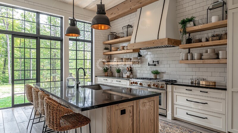 高清大图下载【趣麦麦图】白色橱柜黑色台面10