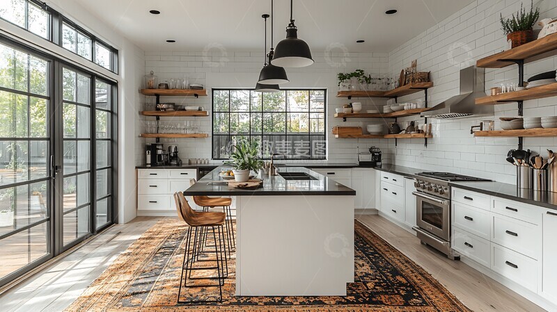 高清大图下载【趣麦麦图】白色橱柜黑色台面8