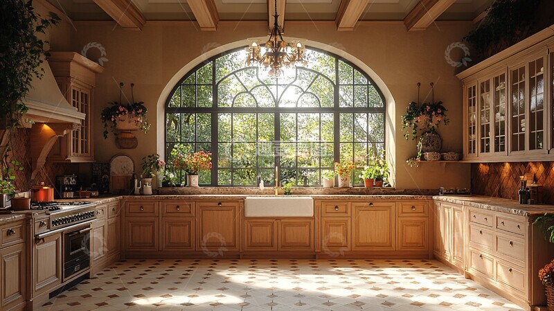 高清大图下载【趣麦麦图】木纹橱柜瓷砖装饰1