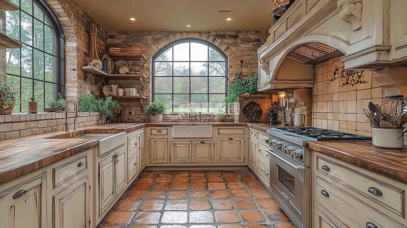 高清大图下载【趣麦麦图】木纹橱柜瓷砖装饰3