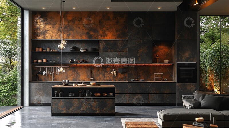 高清大图下载【趣麦麦图】金属厨房家具饰物