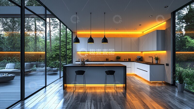 高清大图下载【趣麦麦图】白色橱柜黑色台面18