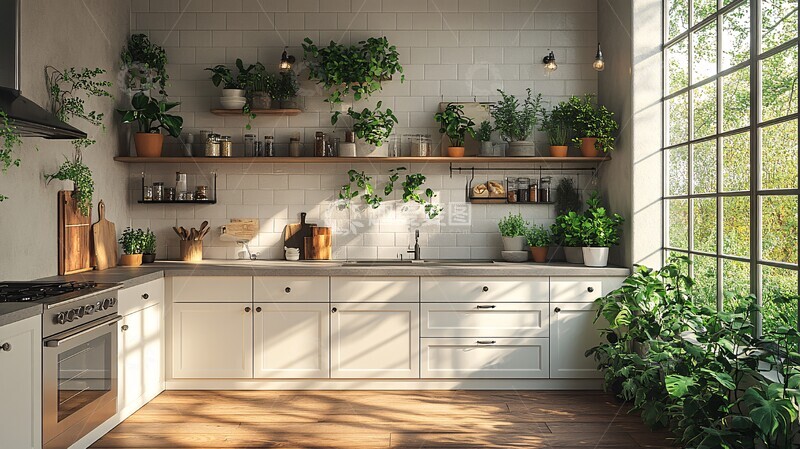 高清大图下载【趣麦麦图】白色橱柜灰色台面13