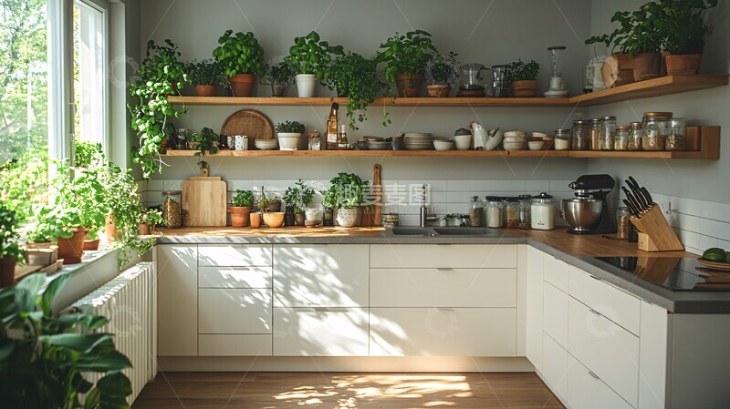 高清大图下载【趣麦麦图】白色橱柜灰色台面14