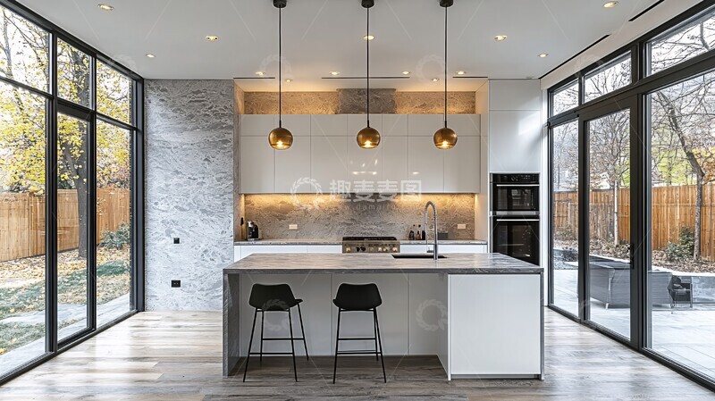 高清大图下载【趣麦麦图】白色橱柜灰色台面16