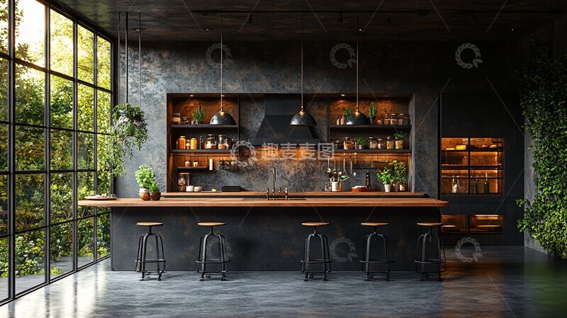 高清大图下载【趣麦麦图】工业厨房设计1