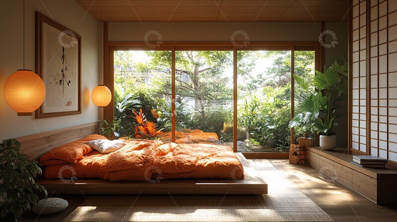 高清大图下载【趣麦麦图】榻榻米床铺装饰