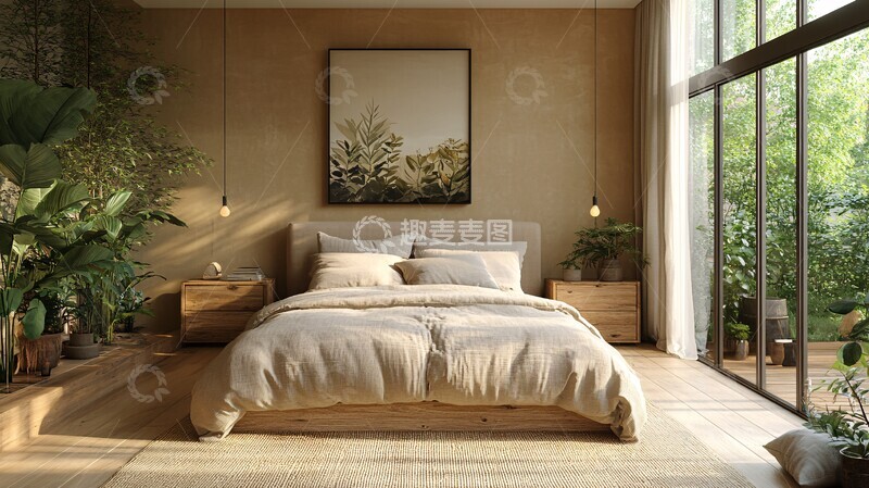 高清大图下载【趣麦麦图】北欧风卧室床头装饰2