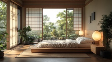 榻榻米实木床布置3