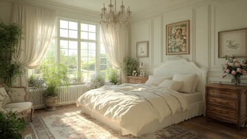 白色床浪漫卧室1