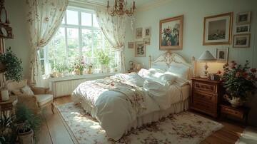 白色床浪漫卧室