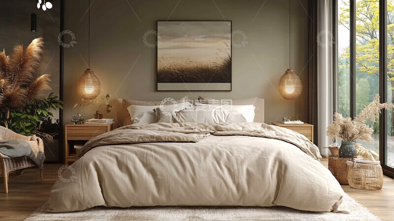 高清大图下载【趣麦麦图】北欧风格卧室