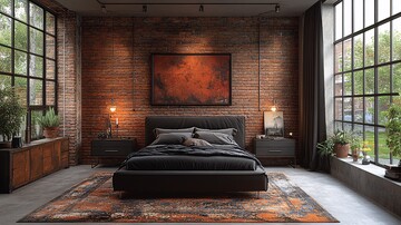 工业风卧室布置1