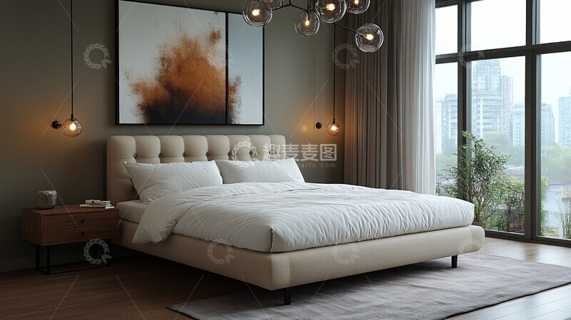 高清大图下载【趣麦麦图】简约卧室布置