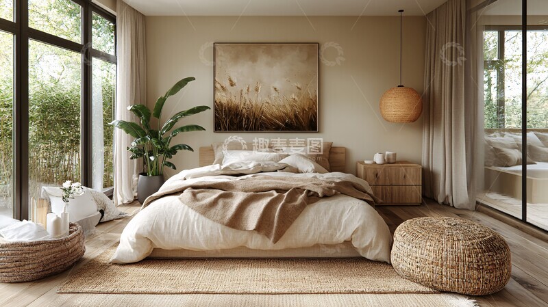 高清大图下载【趣麦麦图】木床木桌艺术装饰1