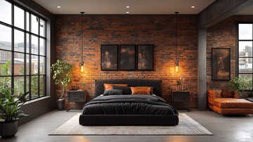 工业风卧室布置4