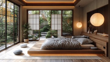 榻榻米木床装饰2