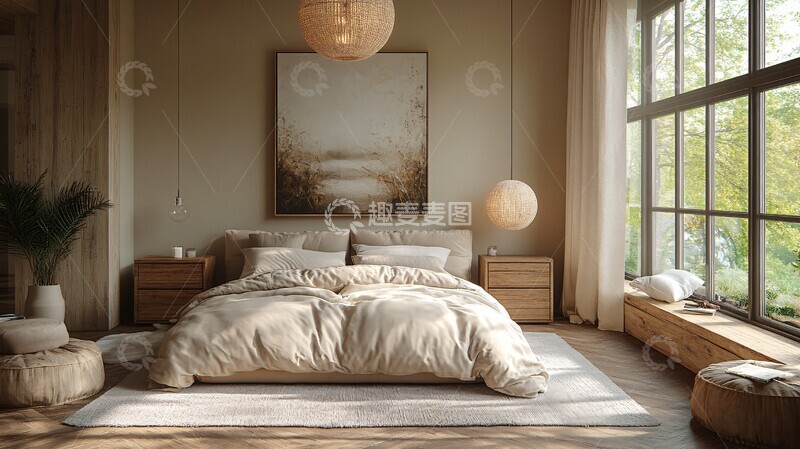 高清大图下载【趣麦麦图】北欧简约卧室设计2