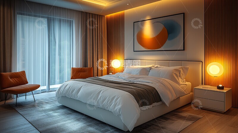 高清大图下载【趣麦麦图】白床木地板抽象艺术1