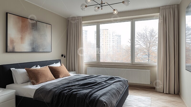 高清大图下载【趣麦麦图】黑白木质卧室1