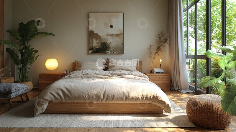 高清大图下载【趣麦麦图】北欧风卧室设计3