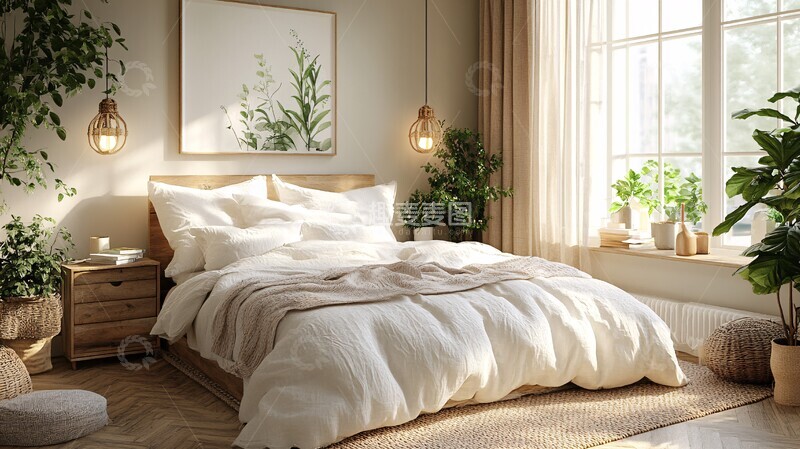高清大图下载【趣麦麦图】简约卧室家具摆设2