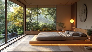 榻榻米木床布置1