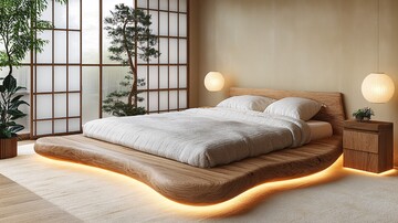 榻榻米木床布置3