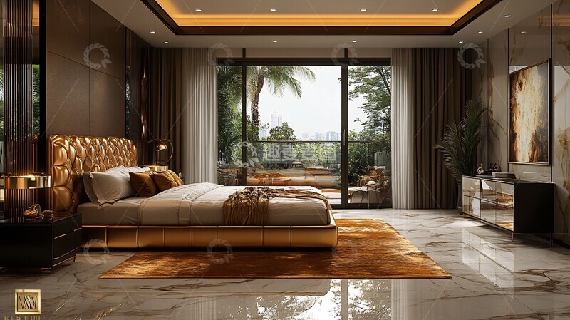 高清大图下载【趣麦麦图】黄金床现代卧室2