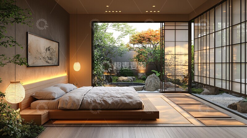 高清大图下载【趣麦麦图】榻榻米床与木地板2