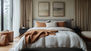 灰色床与现代艺术1