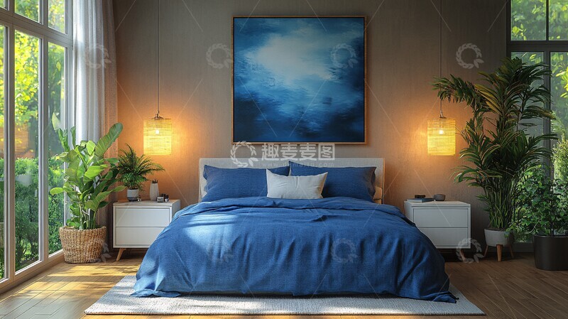 高清大图下载【趣麦麦图】北欧简约卧室3