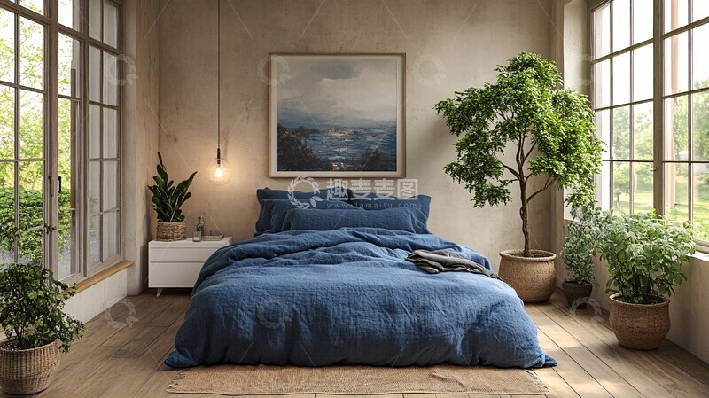高清大图下载【趣麦麦图】北欧简约卧室5