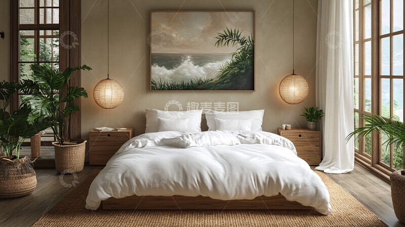 高清大图下载【趣麦麦图】简约卧室空间3