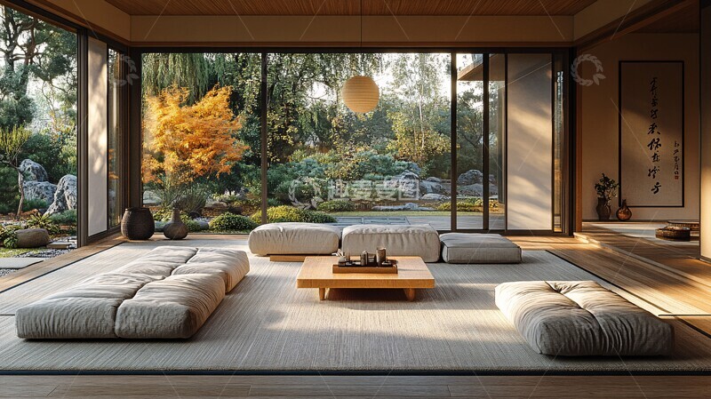 高清大图下载【趣麦麦图】日式简约客厅2