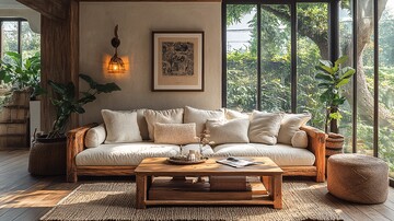 木质沙发客厅布置2