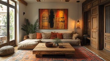 木质沙发客厅布置1