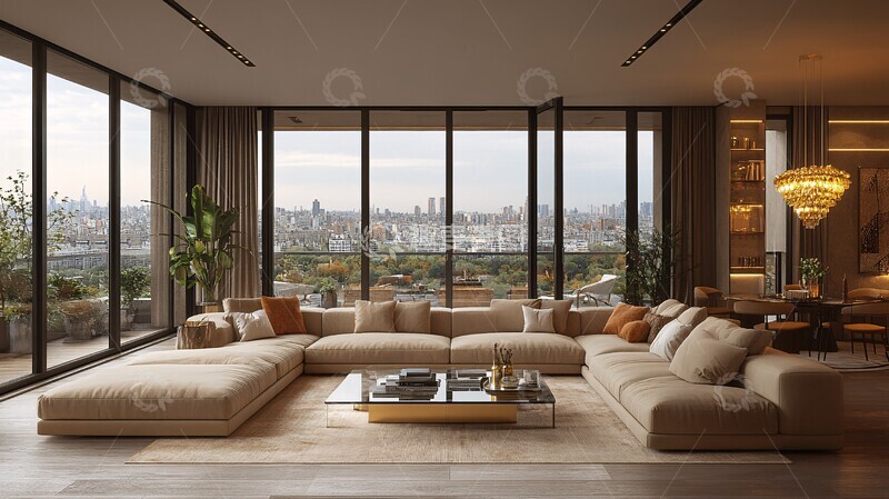 高清大图下载【趣麦麦图】宽敞现代客厅2