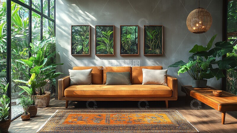 高清大图下载【趣麦麦图】木质沙发咖啡桌3