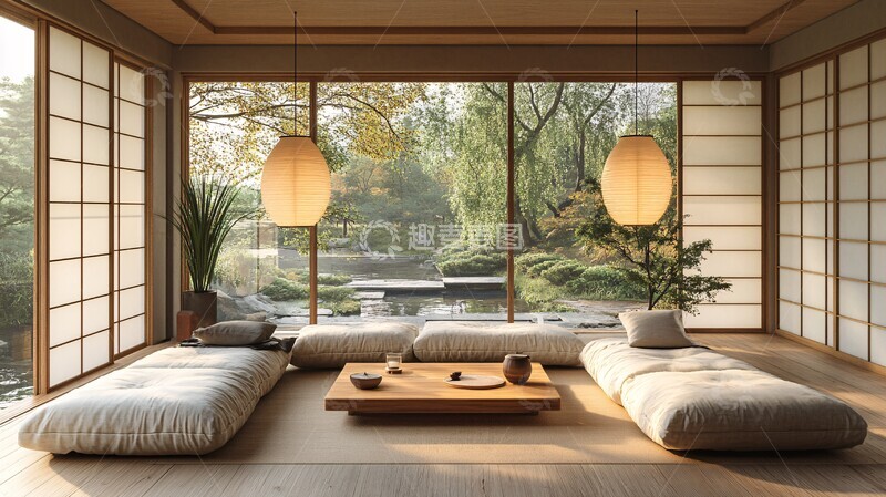 高清大图下载【趣麦麦图】禅意客厅禅意客厅沙发