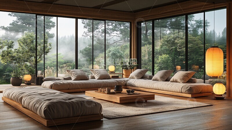 高清大图下载【趣麦麦图】禅意客厅禅意客厅沙发2