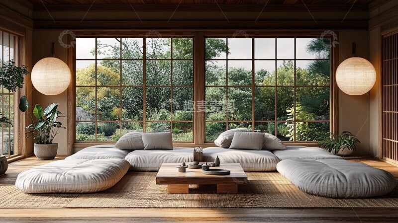 高清大图下载【趣麦麦图】禅意客厅禅意客厅沙发1
