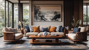 红木沙发雕刻桌1