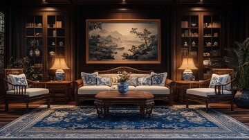 红木沙发客厅布置