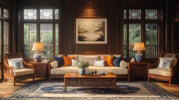 红木沙发客厅布置3