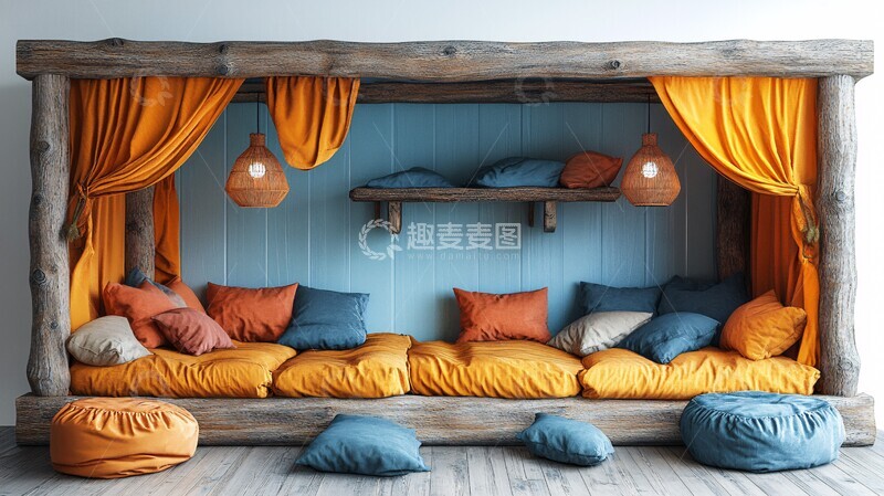 高清大图下载【趣麦麦图】睡眠家具向量设计卧室2