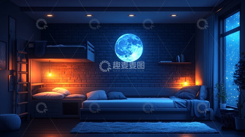 高清大图下载【趣麦麦图】睡眠家具向量设计卧室6