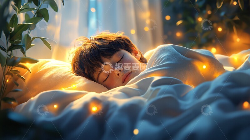 世界睡眠日主题插画温馨的卧室3