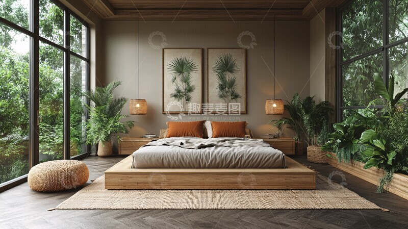 高清大图下载【趣麦麦图】现代卧室空间设计